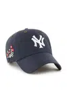Bavlněná baseballová čepice 47 brand MLB New York Yankees tmavomodrá barva, s aplikací, B-PTLSD17GWS-VN