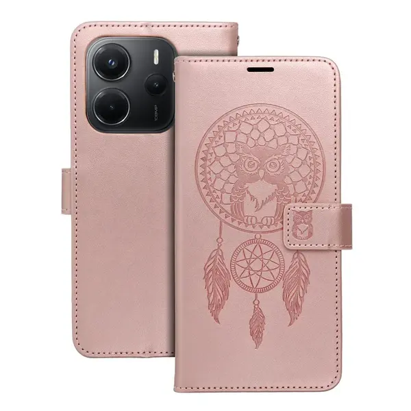 Flipové pouzdro MEZZO Book case pro Xiaomi Redmi Note 15 Pro+ 5G, dreamcatcher rose gold