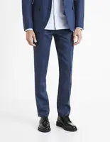 Tmavomodré pánske ľanové nohavice Celio Bohot2