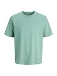 JACK & JONES Tričko 'JJEStar'  tyrkysová / biela