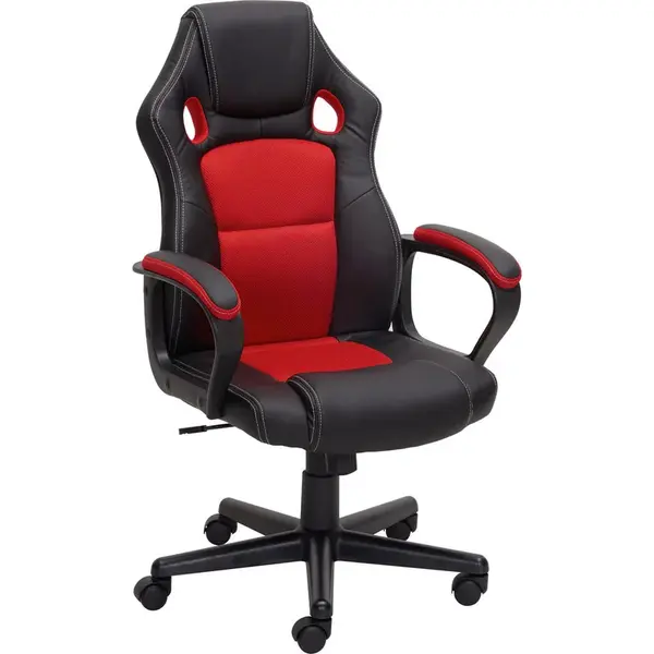 MID.YOU HERNÍ ŽIDLE, vzhled kůže, červená, černá