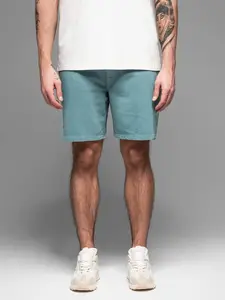 Ombre Men's RELAXED FIT athleisure style short sweat shorts - turquoise