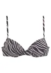 LASCANA Bikinový top  telová / čierna