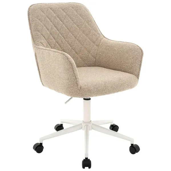 Xora OTOČNÁ ŽIDLE, tkaná látka, přírodní barvy, bílá