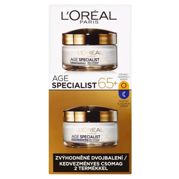 L'ORÉAL Paris Age Specialist 65+ Duopack Denní krém + noční krém 2 x 50 ml