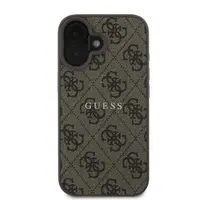 Zadní kryt Guess PU 4G Classic Logo MagSafe pro Apple iPhone 16 Plus, hnědá