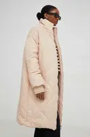 Bunda Answear.LAB dámská, béžová barva, zimní, oversize