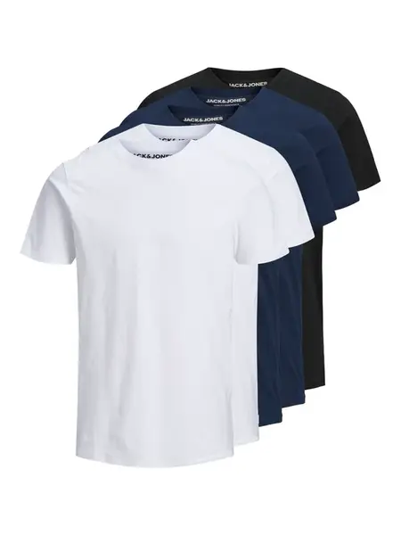 JACK & JONES Tričko 'Essentials'  tmavomodrá / čierna / biela