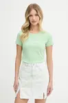 Tričko Pepe Jeans NEW VIRGINIA SS N dámské, zelená barva, PL505202
