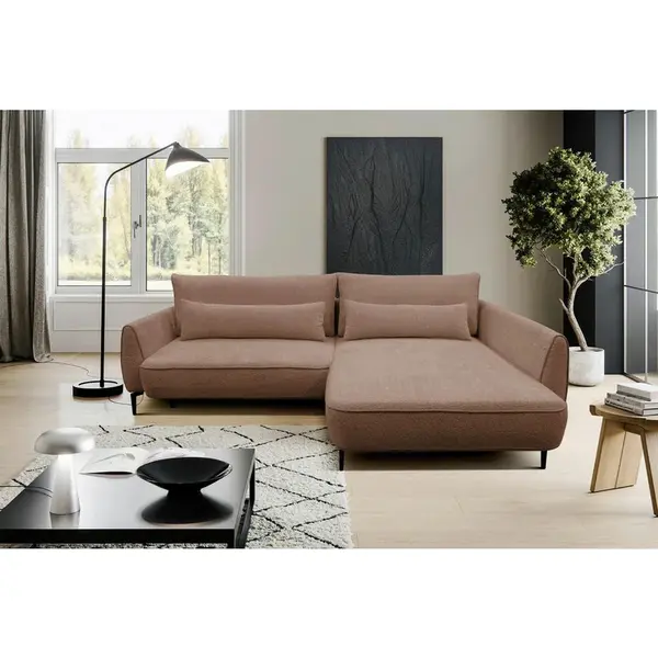 MID.YOU ROHOVÁ SEDAČKA, textil, hnědá