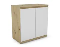 Skříňka 2-dveřová Carlos, dub artisan/bílá, 75 cm