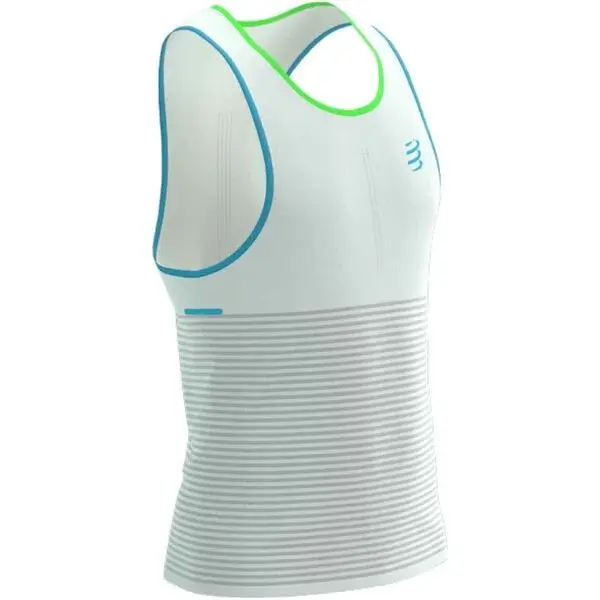 Compressport PRO RACING SINGLET M Pánské běžecké tílko, bílá, velikost