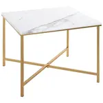 ODKLÁDACÍ STOLEK, bílá, barvy zlata