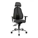 Topstar OTOČNÁ ŽIDLE, plochá tkanina, černá