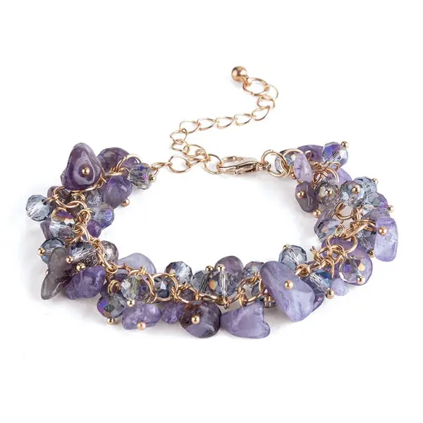 Náramek AMETYST A KORÁLKY