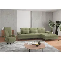 Sit & More ROHOVÁ SEDAČKA, textil, světle zelená