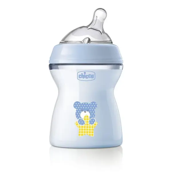 CHICCO Fľaša dojčenská antikolik Natural Feeling 250 ml chlapec 2m+