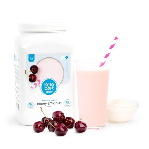 KetoDiet Proteinový nápoj - příchuť višeň a jogurt (35 porcí)