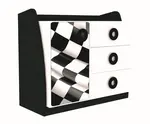 Dětská komoda racer - bílá/černá
