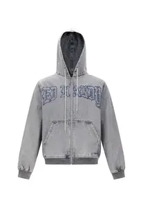 Ed Hardy Tepláková bunda 'Flaming'  modrá denim