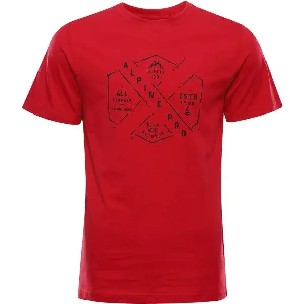 ALPINE PRO NESAD Pánské triko, červená, velikost