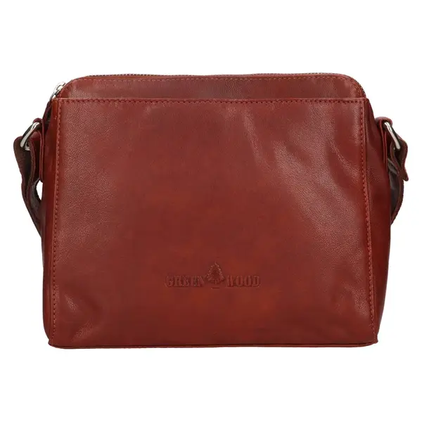 Dámská kožená crossbody kabelka Greenwood Melony - koňak