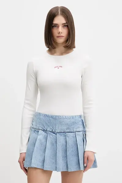 Guess Jeans tričko s dlouhým rukávem ženské bavlněné