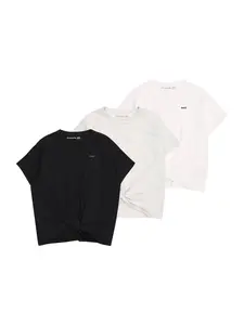 Abercrombie & Fitch Tričko  čierna / biela / biela melírovaná