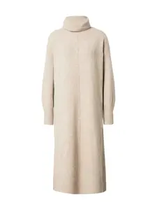 PIECES Pletené šaty  tmavošedá