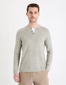 Celio Sweater henley Gelano - Men's