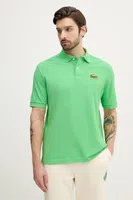 Bavlněné polo tričko Lacoste zelená barva, s aplikací, PH2751