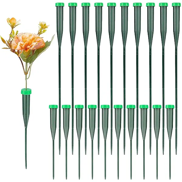 100Pcs 2 Styles Plastic Extendable Stem Water Tubes with Caps