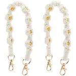 Polyester Woven Flower Wrist Strap Lanyard