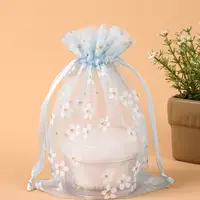 Rectangle Organza Drawstring Bags