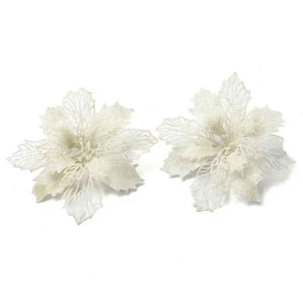 Plastic Glitter Artificial Flower