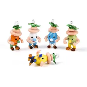 Handmade Lampwork Cartoon Onion Pendants