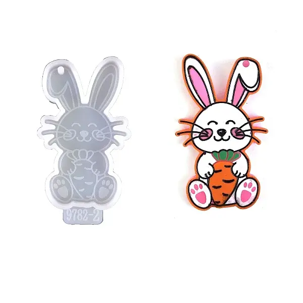 Easter Rabbit Silicone Keychain Pendant Molds