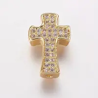 Brass Cubic Zirconia Beads