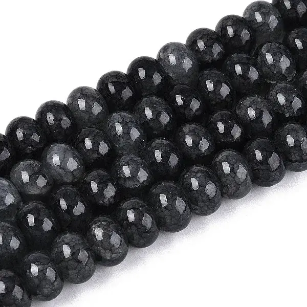 Baking Painted Crackle Glass Beads Strands