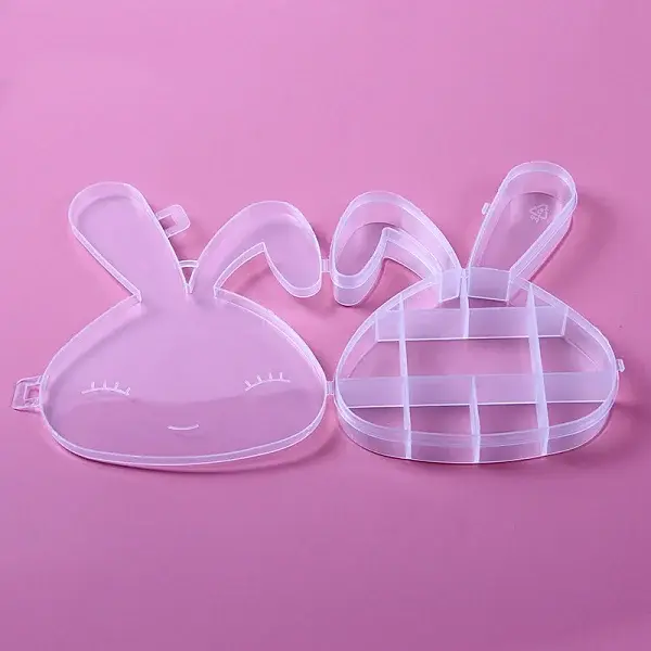 9 Grids Rabbit Shape Plastic Organizer Boxes