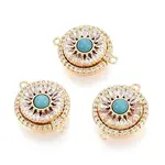 Brass Pave Clear Cubic Zirconia Magnetic Clasps