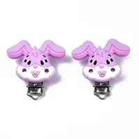 Food Grade Eco-Friendly Silicone Baby Pacifier Holder Clips