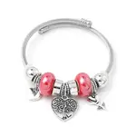 European Style Stainless Steel & Alloy Charm Bangles for Women