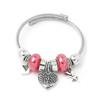 European Style Stainless Steel & Alloy Charm Bangles for Women