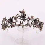 Baroque Rhinestone Pearl Wedding Crown