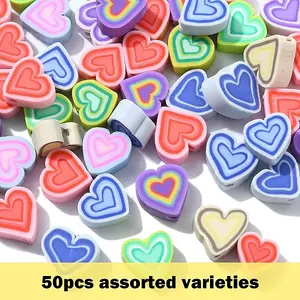 50Pcs Handmade Polymer Clay Beads
