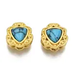 4-Hole Synthetic Turquoise Beads