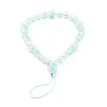 Frosted Round Spray Painted Glass Beaded Mobile Straps