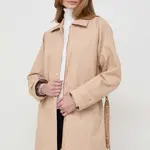 Bavlnený kabát MICHAEL Michael Kors béžová farba, prechodný
