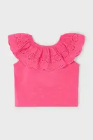 Detské bavlnené tričko Mayoral ružová farba, 3012